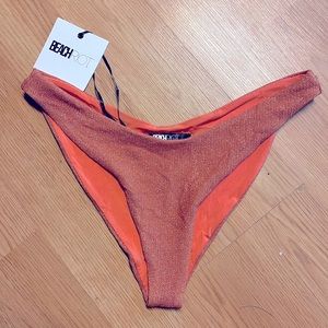 NWT Beach Riot Sparkle Brazilian Swim Bottom